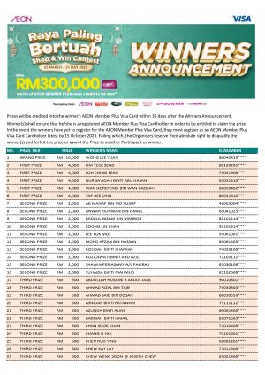 2023 AEON x Visa Raya Paling Bertuah Contest_Winner List-1